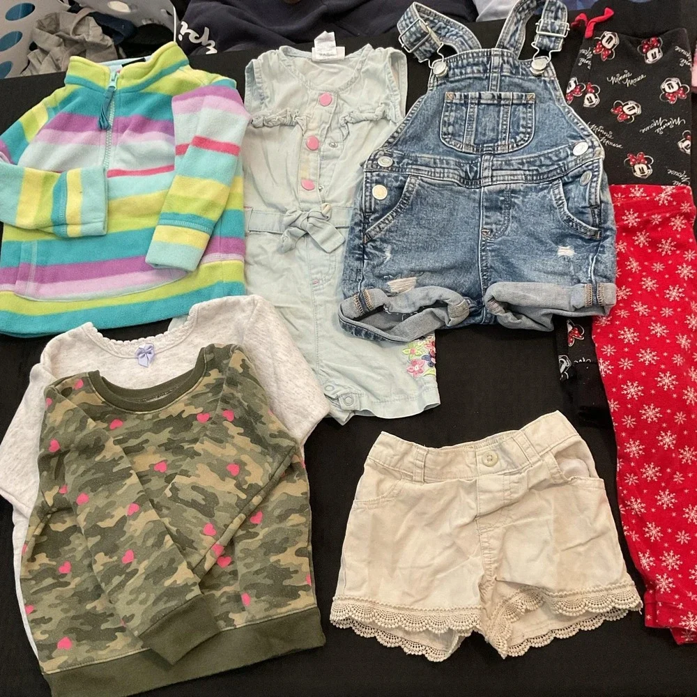 Mixed Brands Outfit Lot Girls 2T Pants Shorts Dresses 20pc Disney Minnie Frozen